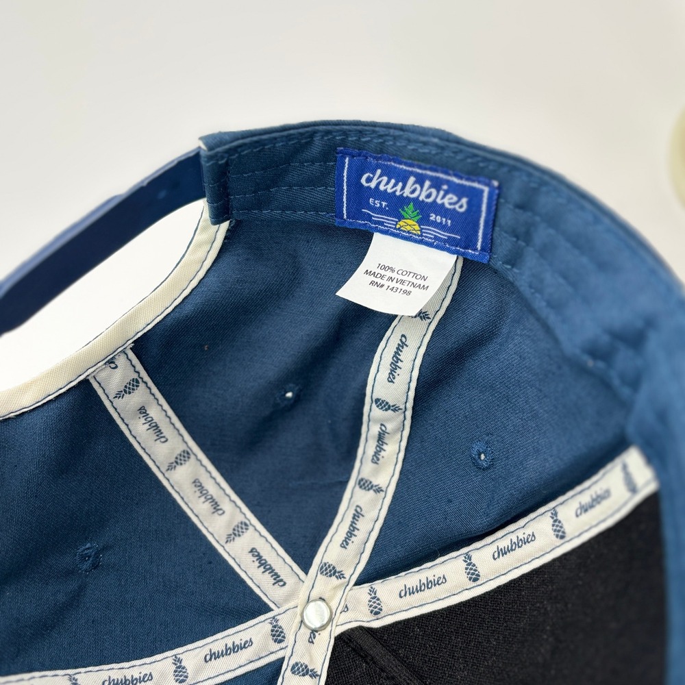 Chubbies Shorts Co. Navy Blue Corded Logo Adjustable Hat Cap‎ Twill Cotton - Picture 6 of 6